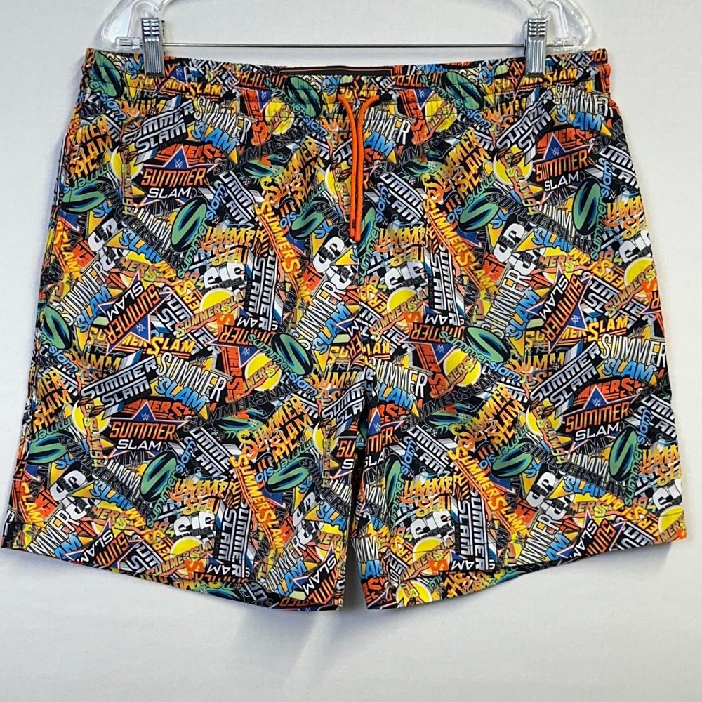 RSVLTS WWE SummerSlam Collage Swim‎ Trunks Multicolor Men's XL